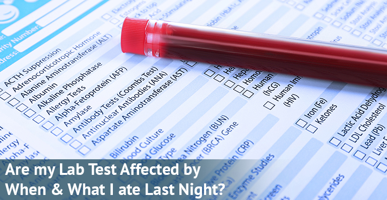 What you ate last night can affect your lab results?
