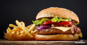 Burger and fries food combination - Healthians